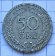 01345 Szwecja 50 ore 1921 ładna 