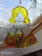 Aniołek - szklany witrażyk. Tomekidomek 