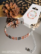 Bransoletka piasek pustyni, obsydian gold