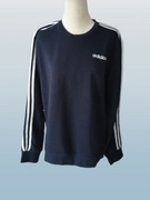 Adidas bluza dresowa E 3S Crew FT M czarna biała NOWA crewneck bez kaptura