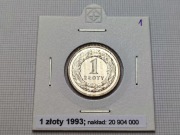 1 zł złoty 1993 Stan I menniczy (1)