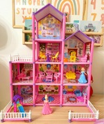 WOOPIE LOVELY HOUSE Mega Willa Domek dla Lalek 194 el. Duży Zestaw