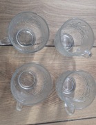 Filiżanki 200ml szklane ze wzorem
