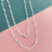 Srebrny łańcuszek minimalistyczny łańcuch 60 cm
