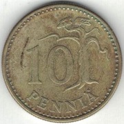 Finlandia 10 pennia 1974 - 20 mm - nr 2
