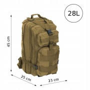 PLECAK TURYSTYCZNY SURWIWALOWY 28l na biwak wędrówki 