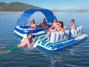 ogromna WYSPA MATERAC do pływania TRATWA + DASZEK 