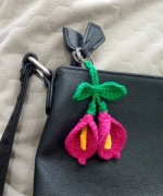 Kalie wykonane na szydełku, brelok 