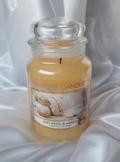 Yankee Candle Soft Wool & Amber duża świeca zapachowa stara szata graficzna