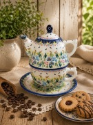 Filiżanka ceramiczna Tea for one imbryk ceramika Bolesławiec 