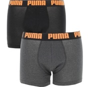 nowe - PUMA MEN - 2 PACK - rozmiar S - bokserki czarne + szare 
