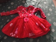 Sukienka świąteczna, czerwona