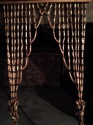 Kotara zasłona koraliki drewniane PRL