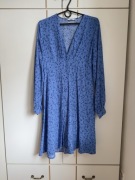 Sukienka mini w kwiatki niebieska Reserved 38/M