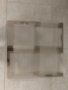 Lampa-Plafon , stal nierdzewna, szkło