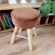 Pokrowiec na stołek welurowy, taboret