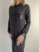 Czarna koszula z kieszeniami, minimalistyczna rozm. S La Blanche