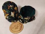 Komplet czapka komin Bawełniany damski Kolorowe liście  M,XL