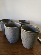 Zestaw 4 kubków z kamionki, kubek thermo, w skandynawskim stylu