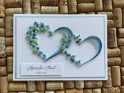 Kartka serduszka na ślub - hand made