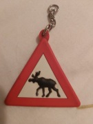 Brelok plastikowy Uwaga Łoś