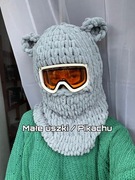 Miękka Zimowa Kominiarka na Kask Narciarski Unisex Pikachu lub Małe Uszki