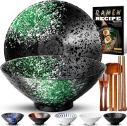 Zestaw 2 Ceramicznych Misek Do Ramenu, Porcelanowe, Pałeczki Widelce,ŁyżkI