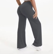 Spodnie damskie sportowe z prostą nogawką do jogi i pilatesu