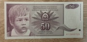 Jugosławia 50 Dinara 1990 P-104a UNC