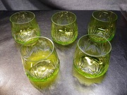 Piękne stare kryształowe szklanki 5 sztuk