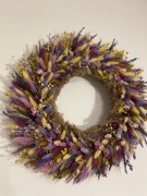 Wianek na drzwi naturalny Wielkanoc 50 cm suszone rośliny 