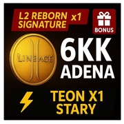 Lineage 2 L2 Reborn Signature Adena 6KK Teon x1 [C5] Stary | Szybko + Bonus