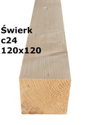 drewno konstrukcyjne c24 120x120 kantówka strugana 12x12 cm