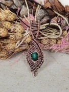 Malachit Miedź Wisior Kamienie naturalne Rękodzieło 