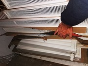 Grzejniki dobrej jakości 10 sztuk  z głowicami i kompletem zawiesi