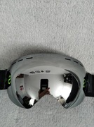 Nowe gogle narciarskie sferyczne srebrne lustrzane UV400 pokrowiec