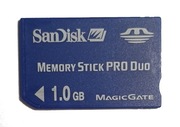 Karta pamięci MEMORY STICK PRO DUO 1 GB San Disk Magic Gate niebieska