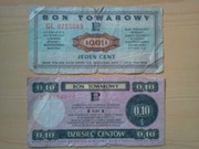 BONY TOWAROWE: 1 CENT (1969r) + 10 CENTÓW (1979r).