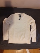 Sweter męski Tommy Hilfiger L kolor śmietankowy