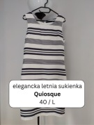Elegancka letnia sukienka w paski Quiosque 40 / L komunia chrzest ślub