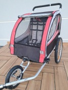 Przyczepka rowerowa aluminiowa dla dzieci wózek do joggingu