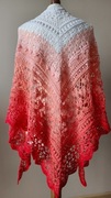 Chusta Ombre, ręcznie robiona na szydełku, szydełko, Handmade