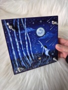 Prasa do kwiatów roślin Wiosna zająca dekoracja malowana z drewna Wielkanoc