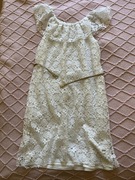 Sukienka dziewczęca koronkowa biała HAMPTON REPUBLIC