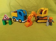 LEGO DUPLO 10812 Ciężarówka wywrotka koparka gąsienicowa - roboty drogowe