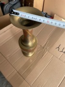 Wazony indyjskie z mosiądzu, dwie sztuki 24 i 31 cm