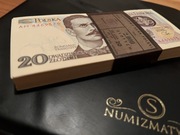 Paczka bankowa 20 zł PRL UNC