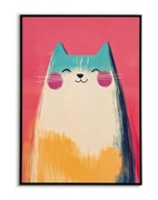 Kot pastelowy PLAKAT A3 Vintage, Cat - GRATIS