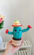 Kaktus na szydełku handmade, dekoracja, rękodzieło 