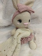 Ręcznie Robiony Króliczek Amigurumi w Różowej Sukience Idealny Prezent 